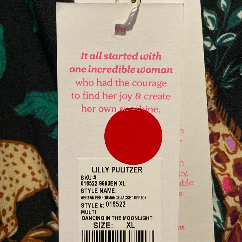 Lilly Pulitzer Luxletic Jacket-NWOT-XL- Dancing In The Moonlight - Picture 8 of 11